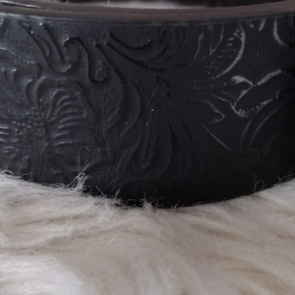 Western Longhorn Skull Statement Belt Engraved Gold Buckle Ranch Style - Picture 4 of 8